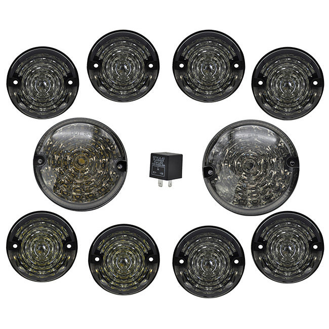 Land Rover Defender Deluxe LED upgrade kit (Black Smoke) | 4x4Trim
